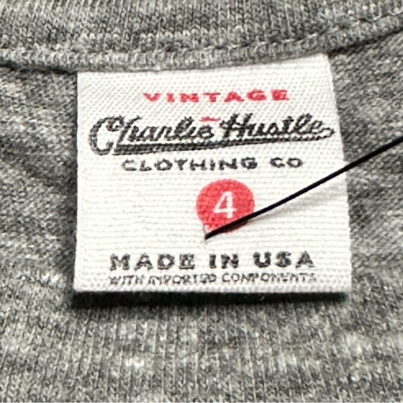 NWT Charlie Hustle Purple/Grey KC Heart Kids Tee Size 4. - Picture 3 of 3